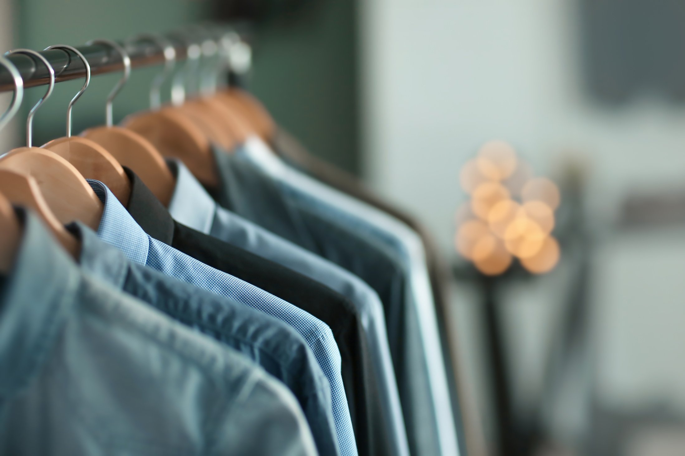 Clothes Rack with Assorted Men's Shirts